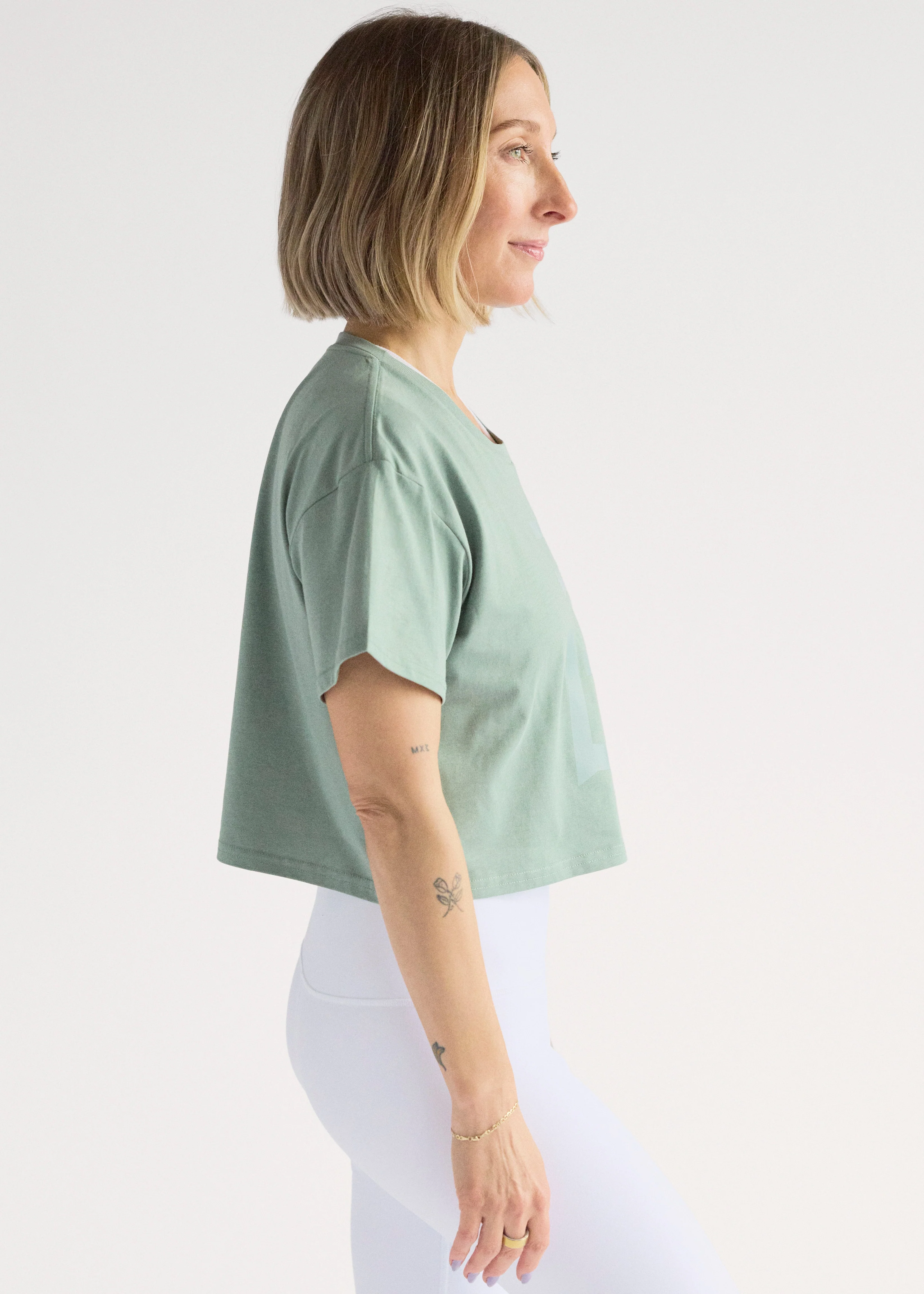 b3 Big B Crop Tee - Sage - Image 3